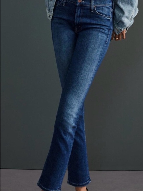 MOTHER Denim - MOTHER Mid Rise Dazzler Ankle Jeans - Dark Blue